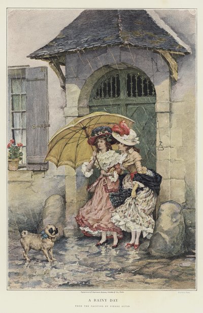 雨の日（chromolitho） 作： Pierre Outin